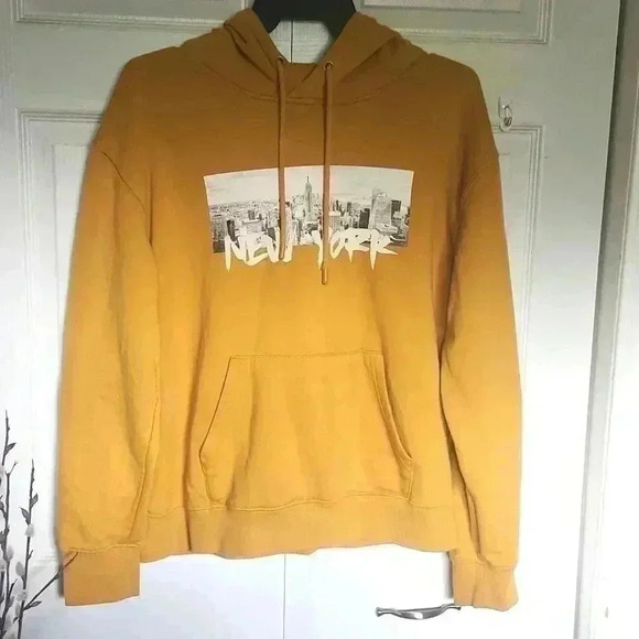 Urban Heritage New York Mustard  Yellow Men's Hoodie Size M - Picture 1 of 10